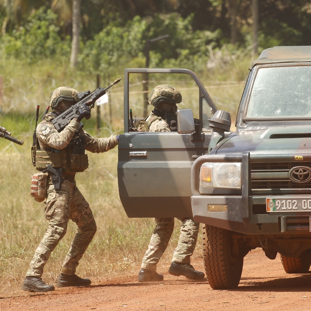 The US-led Flintlock exercise at the AILCT counter-terrorism school in Jacqueville, Ivory Coast, on 30 April 2026.