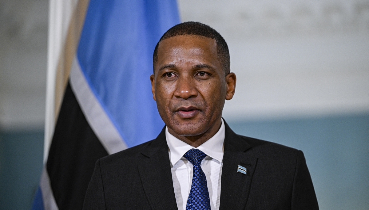 Botswana's President Duma Boko visiting the US State Department in Washington, 7 March 2025.