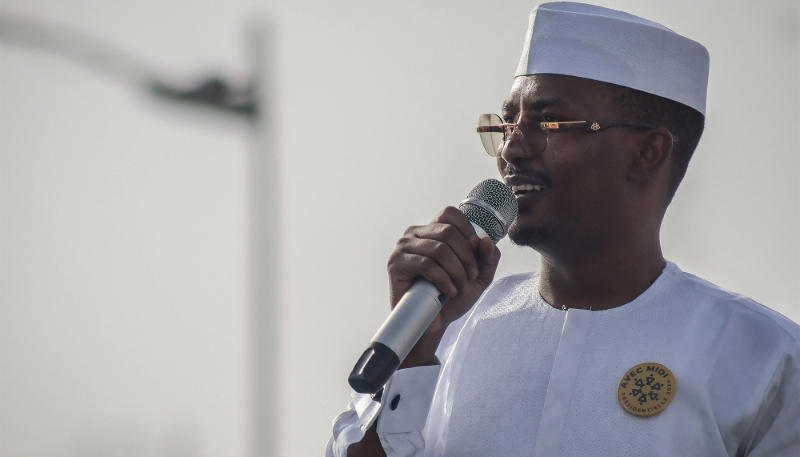 Chad's president Mahamat Idriss Déby in N'Djamena, on 14 April 2024.