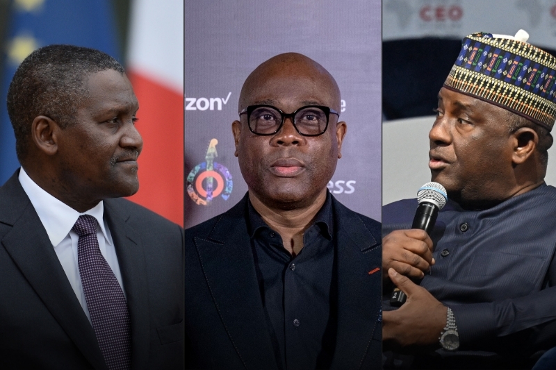 Africa's richest businessman, Aliko Dangote; the Chairman of Access Bank, Herbert Wigwe; and the Chairman of the BUA Group, Abdulsamad Rabiu.