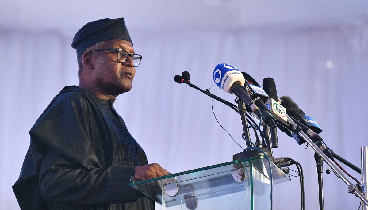 Businessman Aliko Dangote in Lagos, in May 2023.