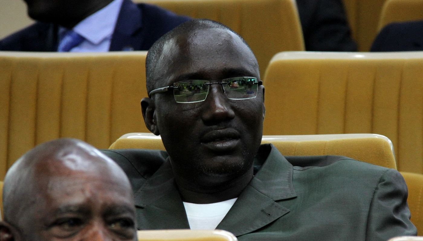 Ali Darass, leader of the Union for Peace in Central Africa (UPC) armed group, in Bangui in February 2020.