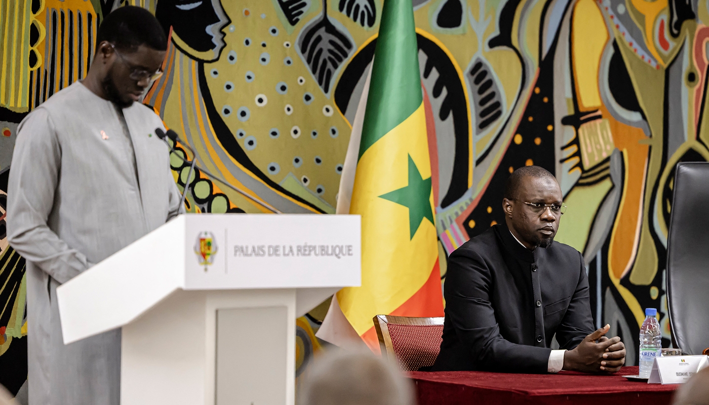 President Bassirou Diomaye Faye and Prime Minister Ousmane Sonko in Dakar, on 16 October 2025.