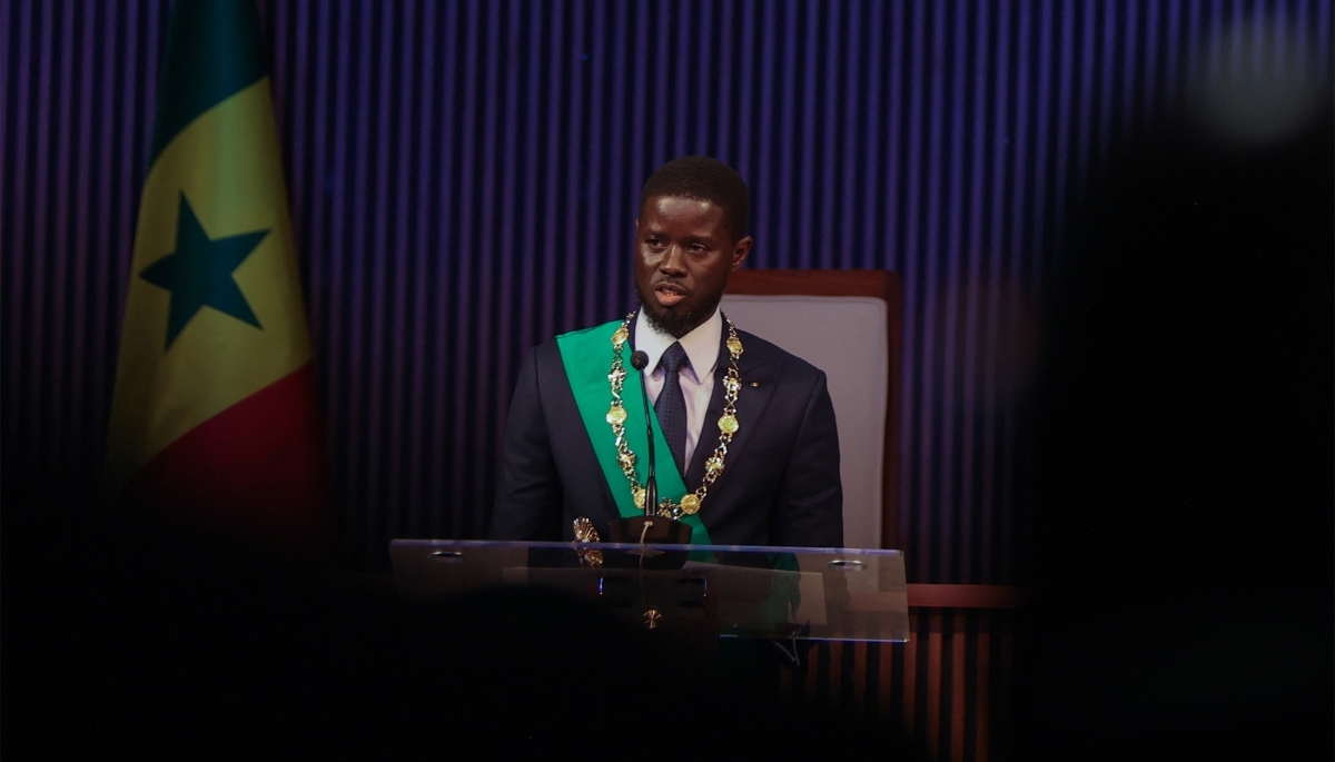 Bassirou Diomaye Faye in Dakar on 2 April 2024. 