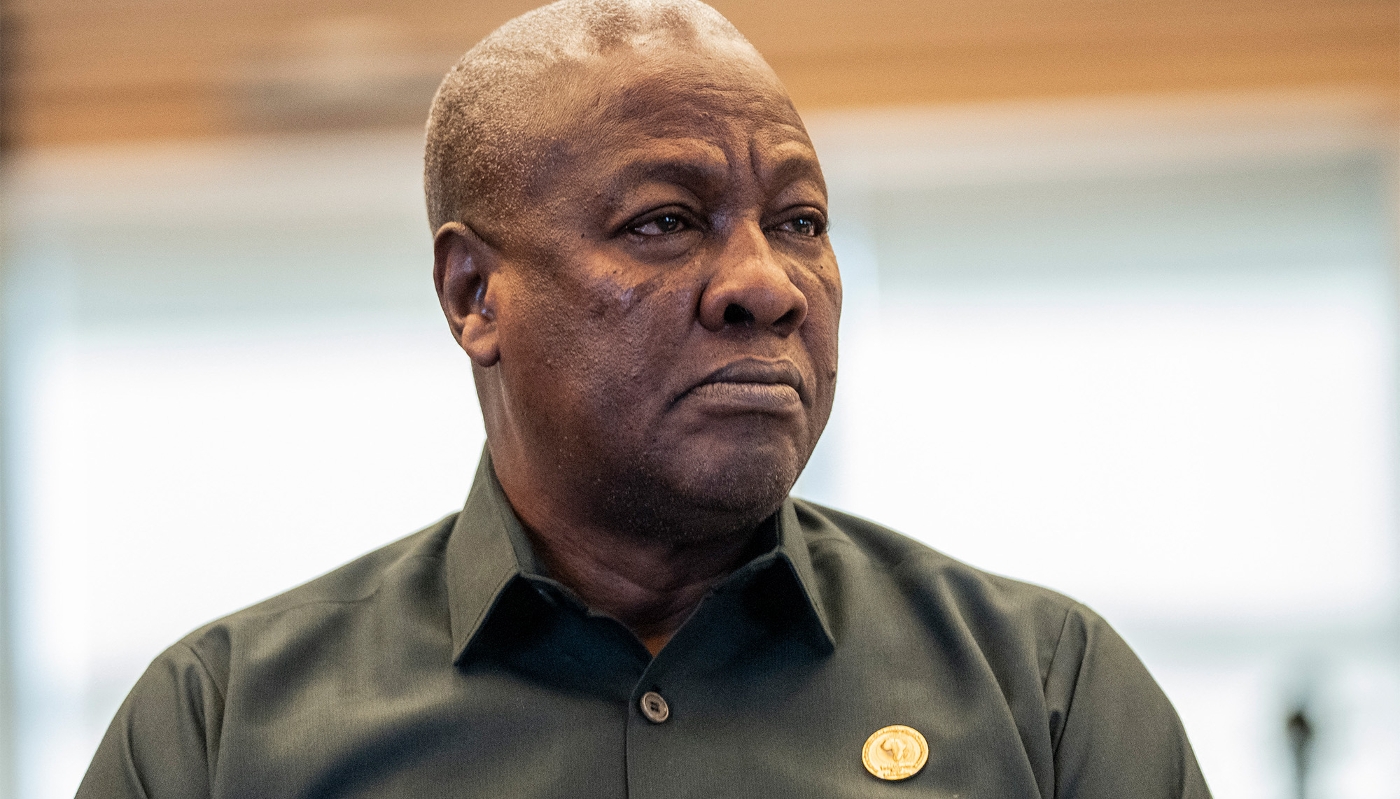 Ghanaian President John Dramani Mahama in Addis Ababa on 16 February 2025.