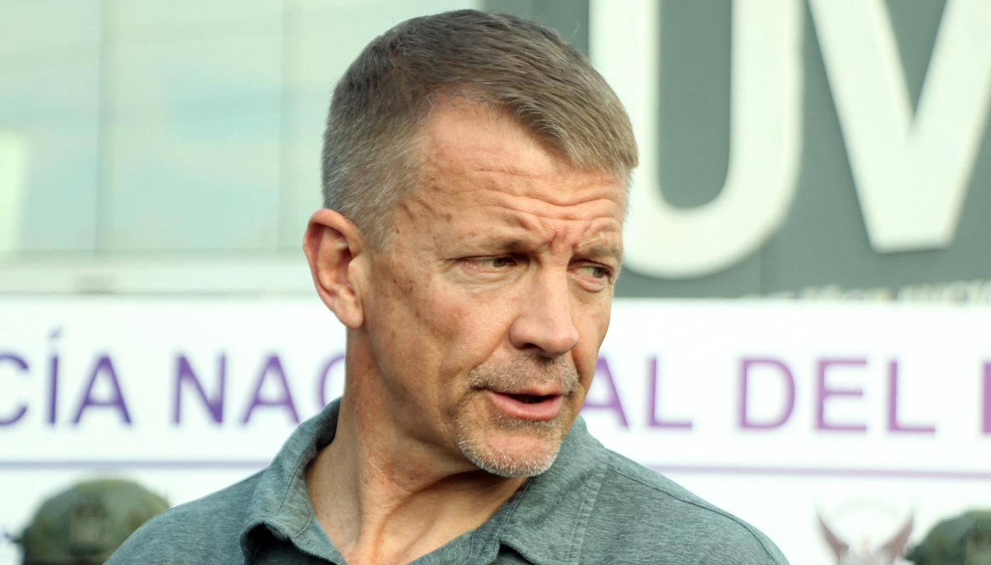 The billionaire and boss of Frontier Services Group, Erik Prince, in Guayaquil, Ecuador, on 5 April 2025.