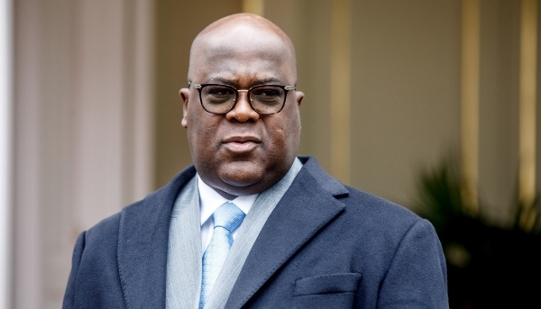 DRC President Felix Tshisekedi on 28 February 2024, in Brussels. 