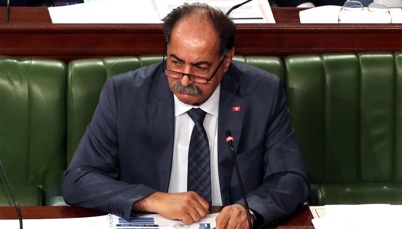 Tunisian interior minister Kamel Feki in Tunis, on 26 July 2023.
