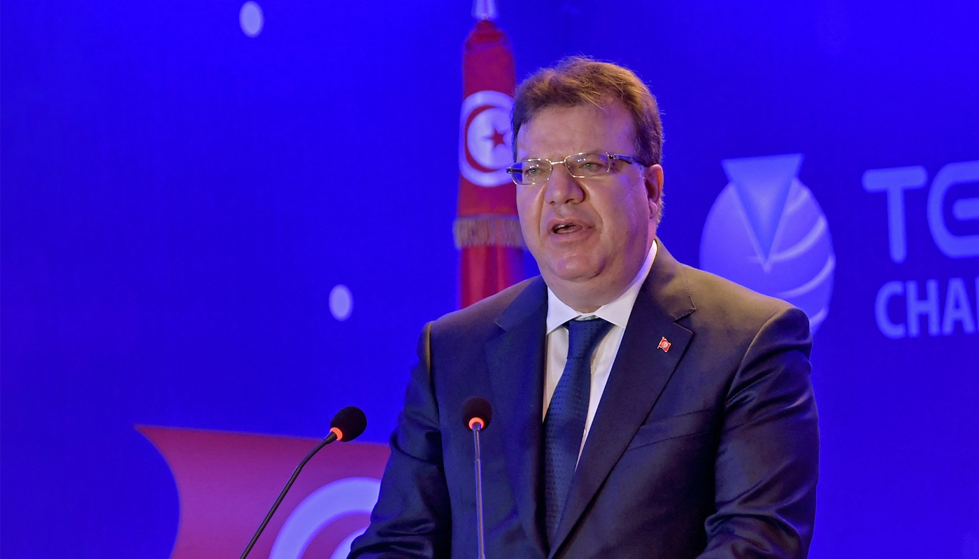 Mohamed Frikha, CEO of Tunisian group Telnet, in Tunis in March 2021.