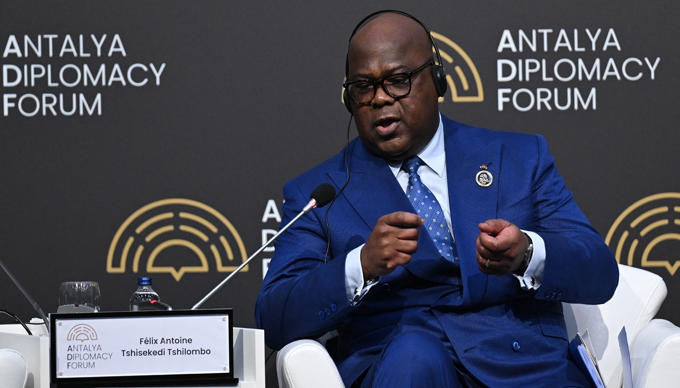 DRC President Félix Tshisekedi in Antalya, Turkey, on 17 April 2026.