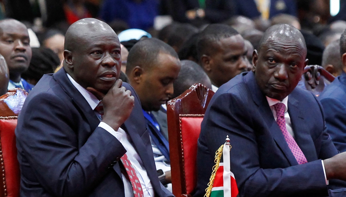 Kenya's President William Ruto and his deputy Rigathi Gachagua in Nairobi, Kenya, 4 September 2023. 