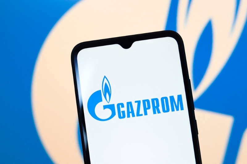 The Gazprom logo.