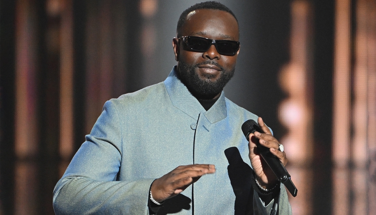Congolese singer Gims at the Seine Musicale concert hall, on the outskirts of Paris, in February 2025.