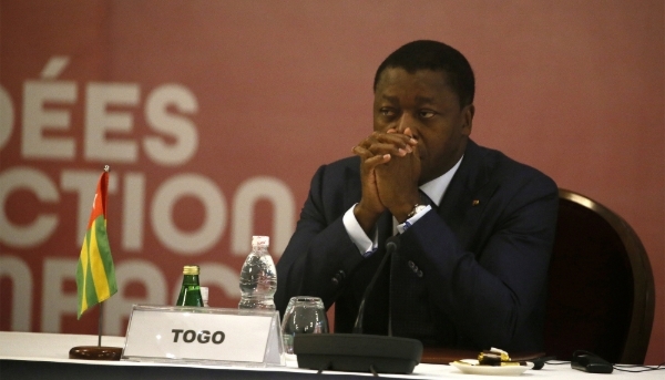 Togolese president Faure Gnassingbé in Abidjan in July 2021. 