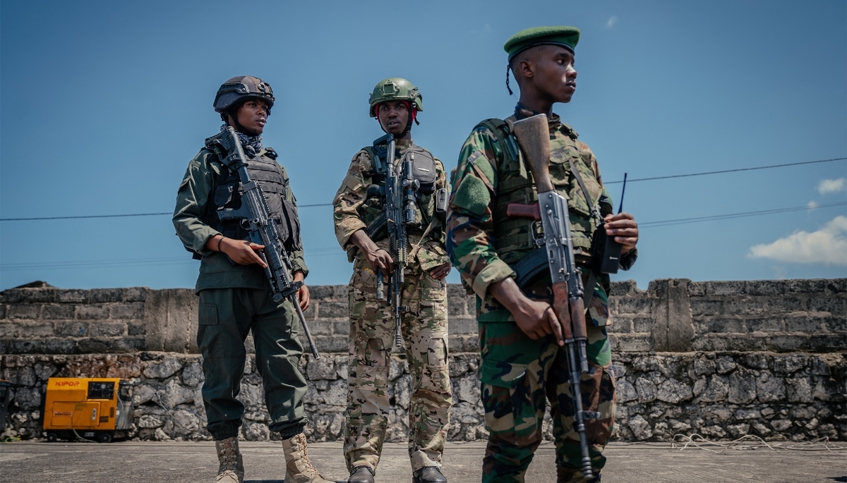 M23 rebel soldiers in Goma, capital of North Kivu province, in May 2025.