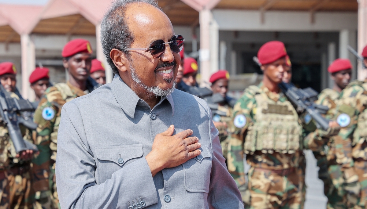 President Hassan Sheikh Mohamoud in Mogadishu, 27 February 2025.
