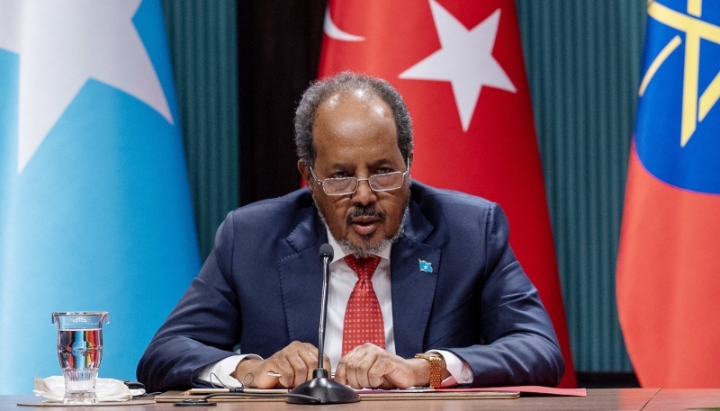 Hassan Sheikh Mohamod in Ankara, Turkey, 11 December 2024.