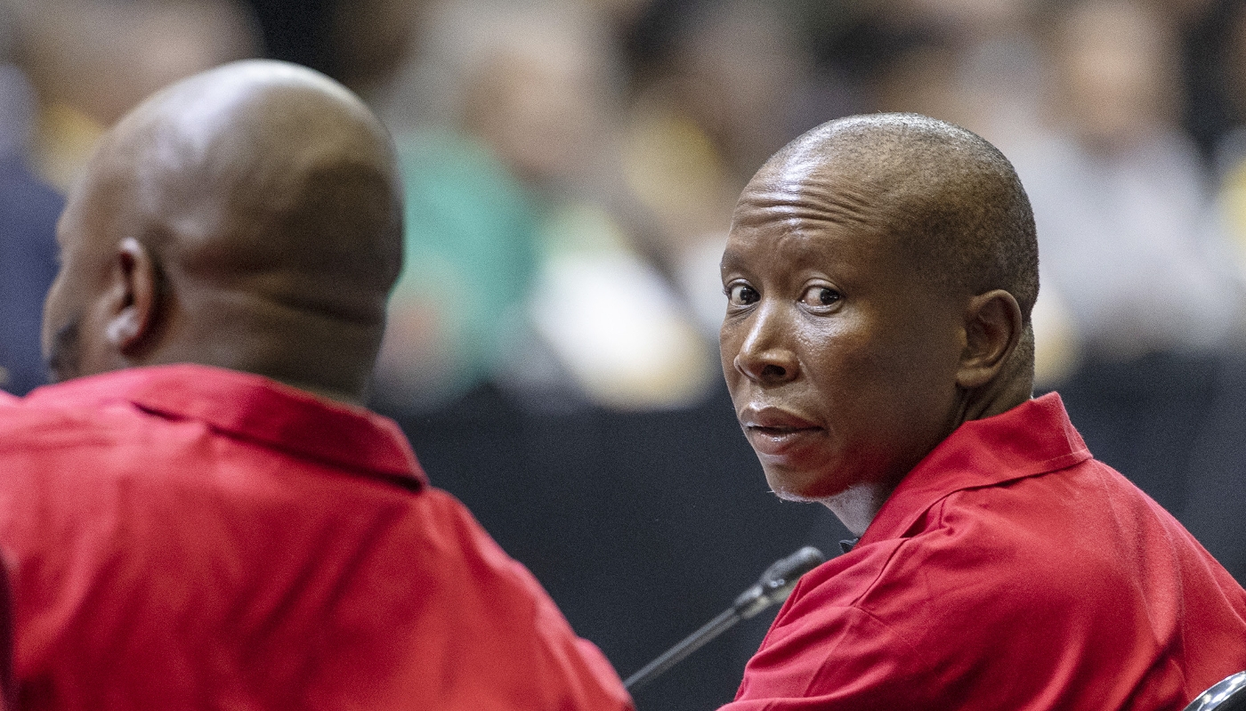 EFF leader Julius Malema at the South African parliament in Cape Town, 14 June 2024.
