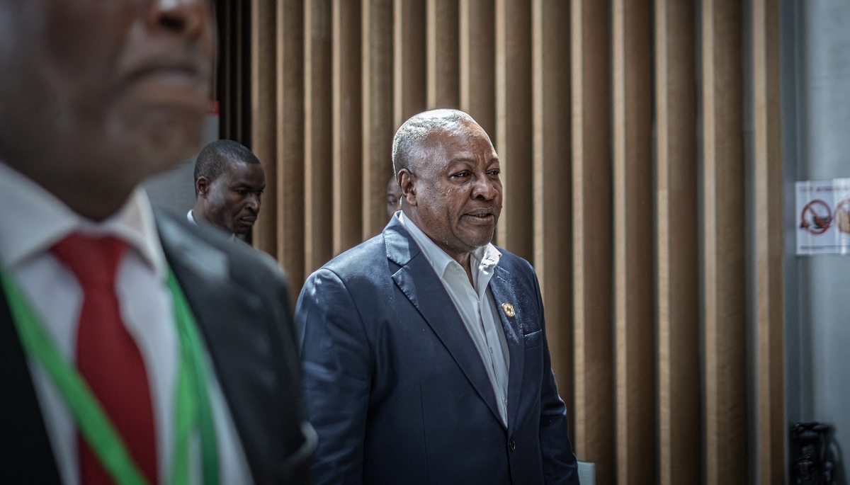 Ghanaian President John Dramani Mahama in Addis Ababa on 15 February 2026.