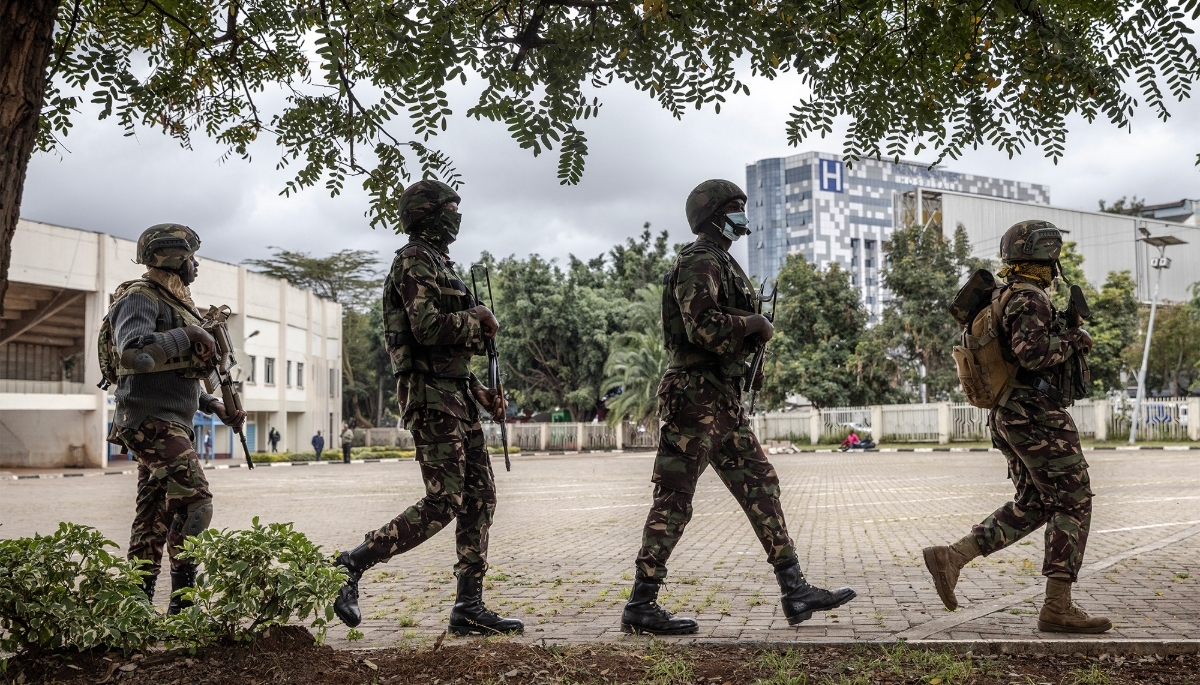 Kenya Defence Forces soldiers in Nairobi, in June 2024.