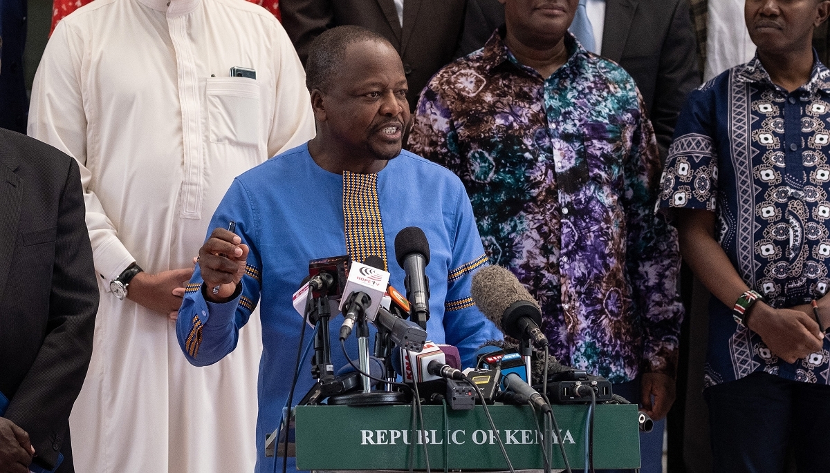 Kenya's Minister of Agriculture in Nairobi, in March 2020. 
