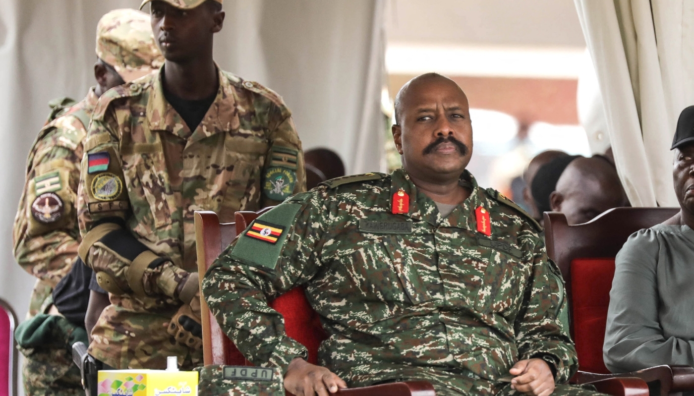 Muhoozi Kainerugaba, Uganda's Chief of Defence Forces, in Kampala, 13 May 2025.