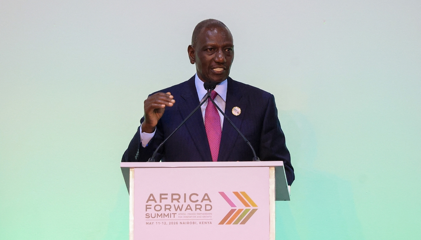 William Ruto at the Africa Forward summit in Nairobi, on 12 May 2026.
