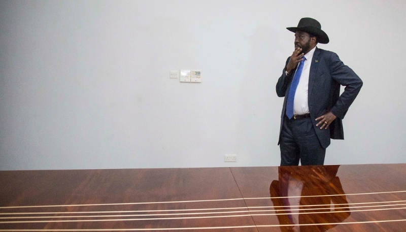 President of South Sudan, Salva Kiir, in Juba, on 25 October 2017.