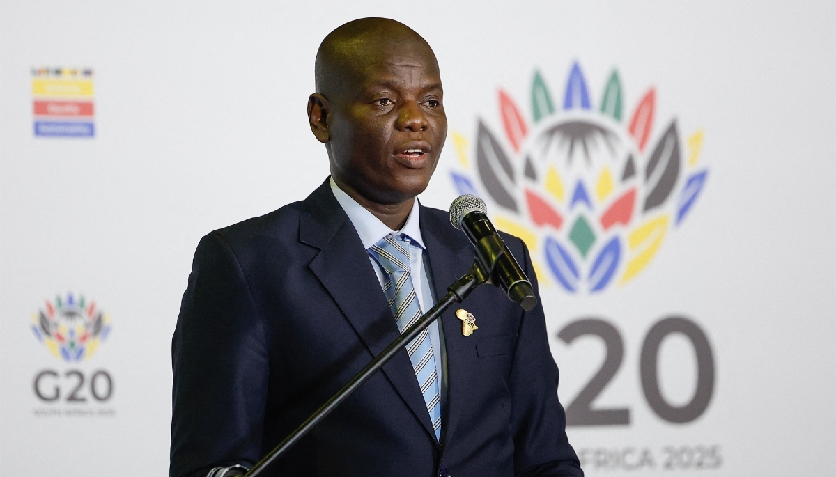 South African Foreign Minister Ronald Lamola in Johannesburg, on 21 February 2025.