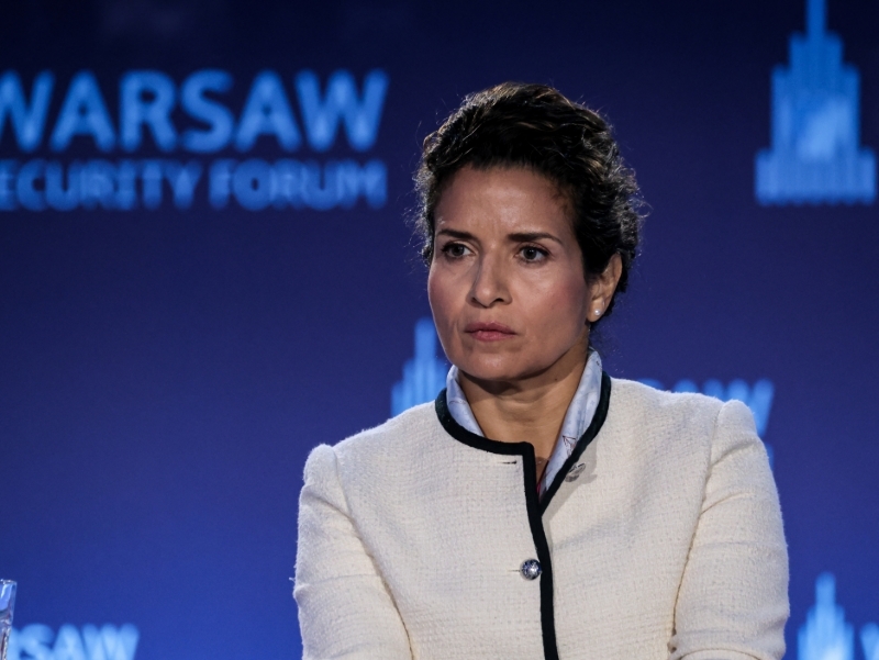 Minister of Energy Transition Leila Benali in Warsaw, 29 September 2025.