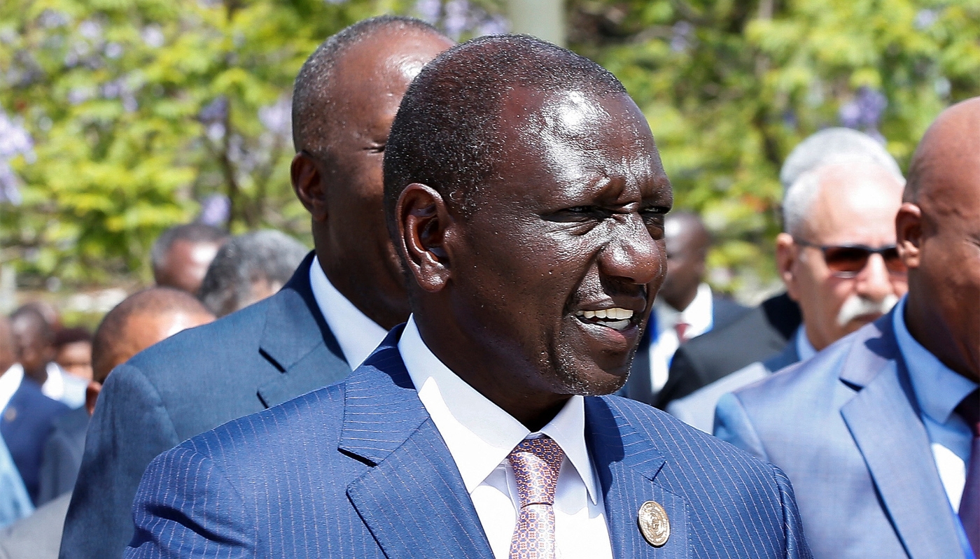 President of Kenya William Ruto in Addis Ababa on 18 February 2024.