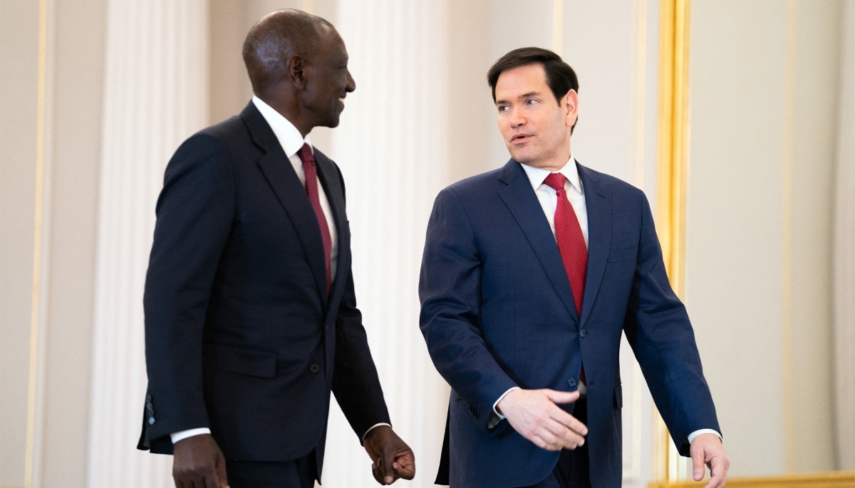 Kenyan President William Ruto and US Secretary of State Marco Rubio in Washington on 4 December 2025. 