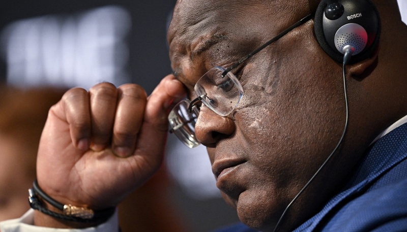 Félix Tshisekedi at the World Economic Forum in Davos, Switzerland, 2023. 