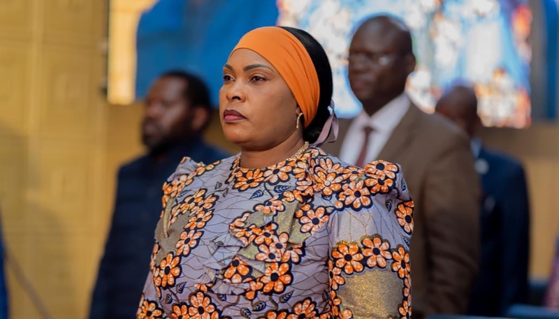 Fifi Masuka during a Lualaba provincial assembly in Kolwezi, DRC, 30 December 2025.