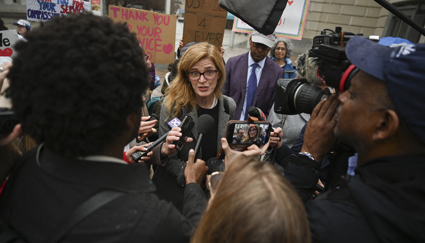 Former USAID Administrator Samantha Power in Washington, DC, on 27 February 2025.