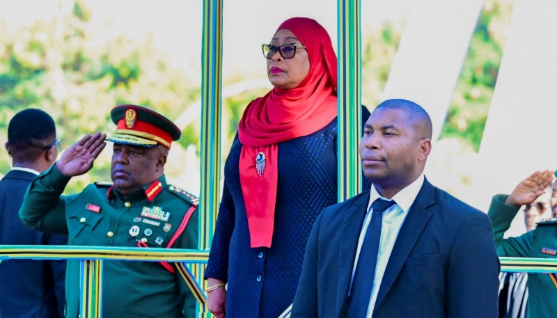 Tanzanian President Samia Suluhu Hassan in Dodoma, on 25 June 2025.