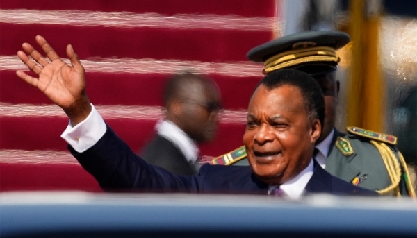 Congolese President Denis Sassou-Nguesso on 16 October 2023 in Beijing. 