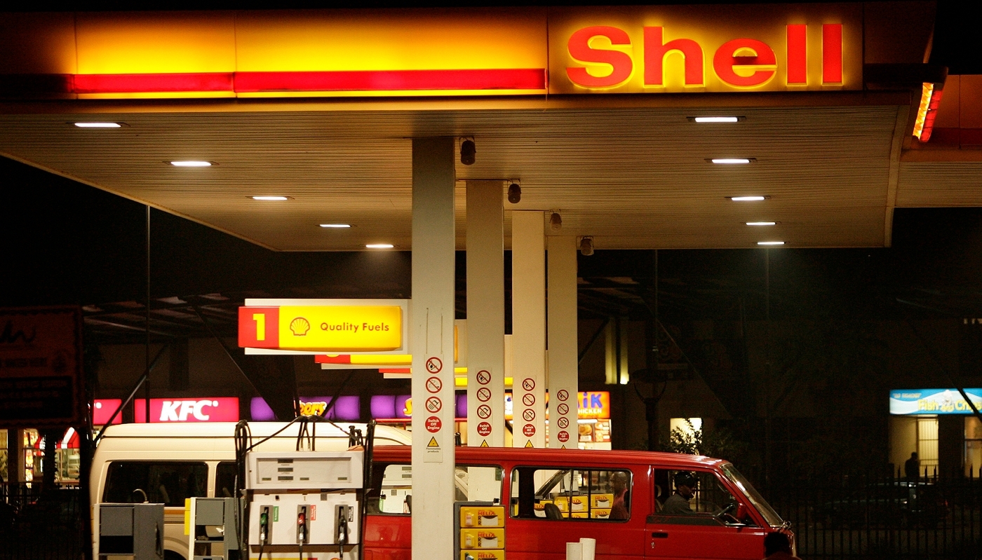 A petrol station in Soweto, South Africa, on 11 March 2009.