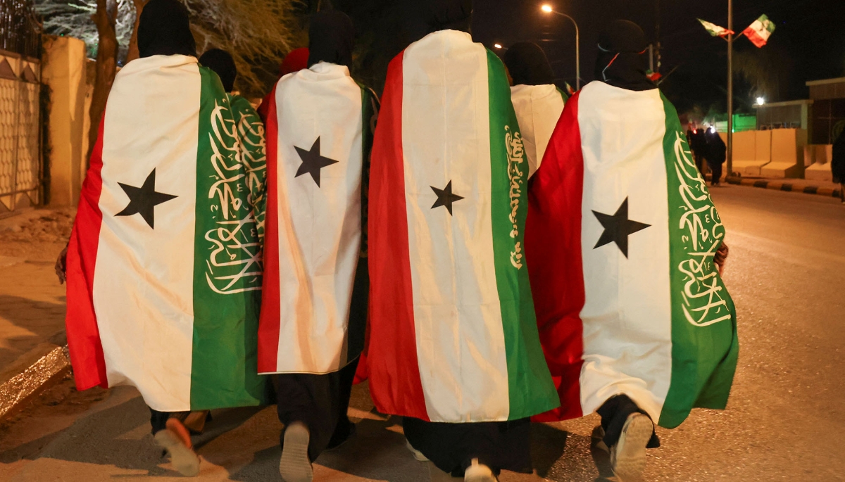 Members of the Hargeisa Basketball Girls team during the Independence Day celebrations in Hargeisa, 17 May 2024. 