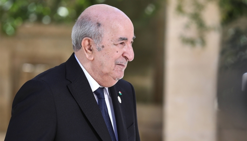 Algerian President Abdelmadjid Tebboune at the G7 summit in Borgo Egnazia, Puglia, Italy, 14 June 2024.