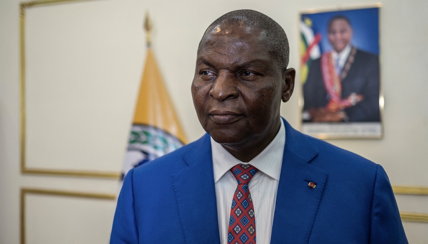 Central African Republic President Faustin Archange Touadéra in Bangui, in August 2023.