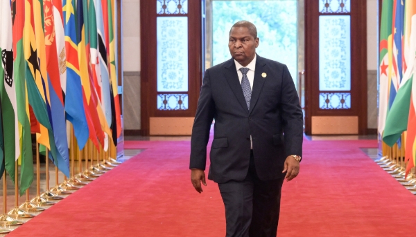 Central African President Faustin-Archange Touadéra in Beijing on 5 September 2024.