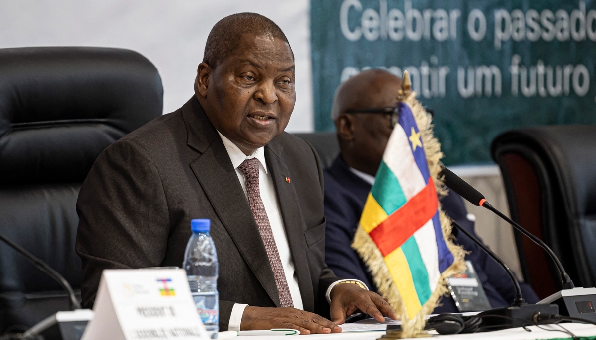 Central African President Faustin-Archange Touadéra in Bangui, on 1 March 2025.