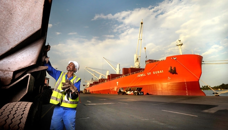 Transnet Port Terminal at Richards Bay, South Africa.