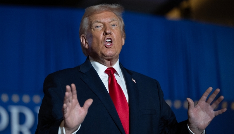Donald Trump speaking in Mount Pocono, Pennsylvania, US on 10 December 2025.