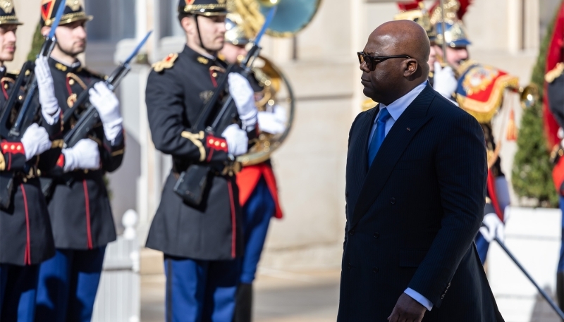 DRC President Félix Tshisekedi in Paris on 25 February 2026.