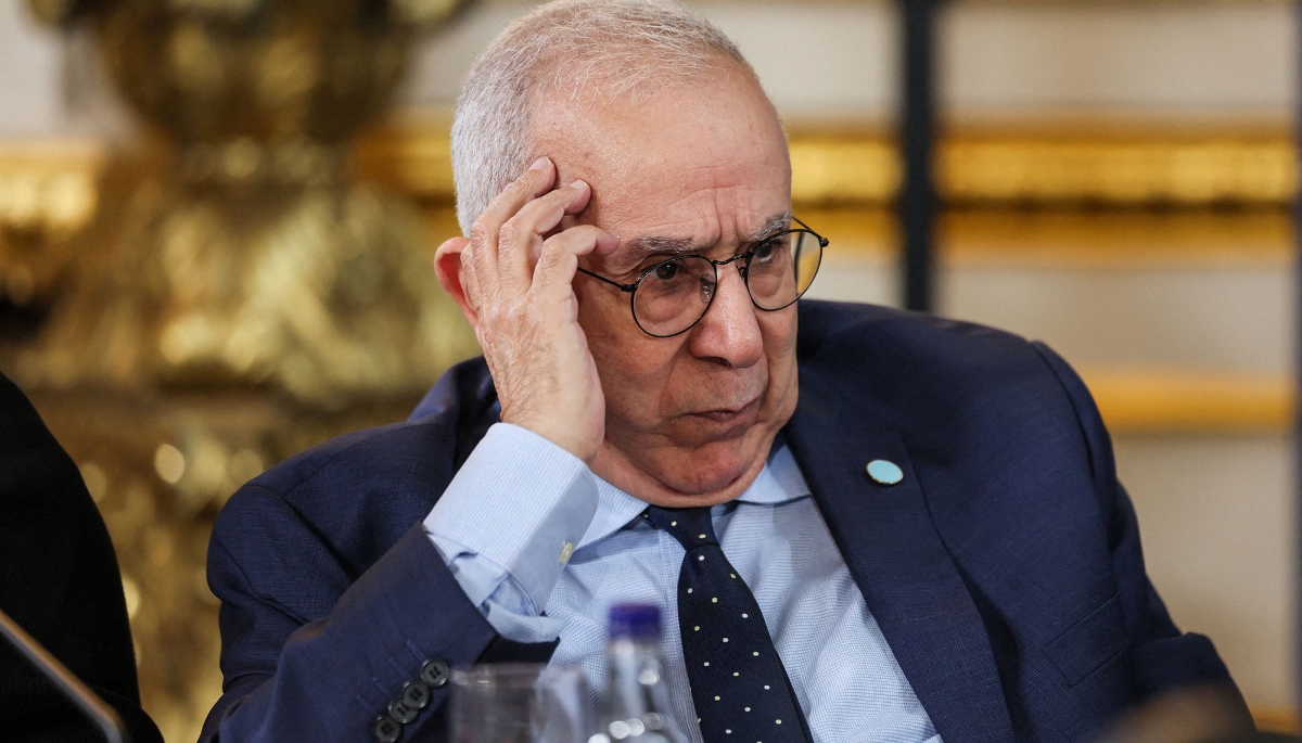 Ramtane Lamamra attends the London Sudan Conference, in London, 15 April 2025.