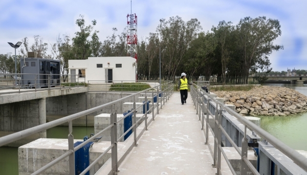 The Sebou dam, which was connected to the Wadi Bouregreg basin, on 22 August 2024.