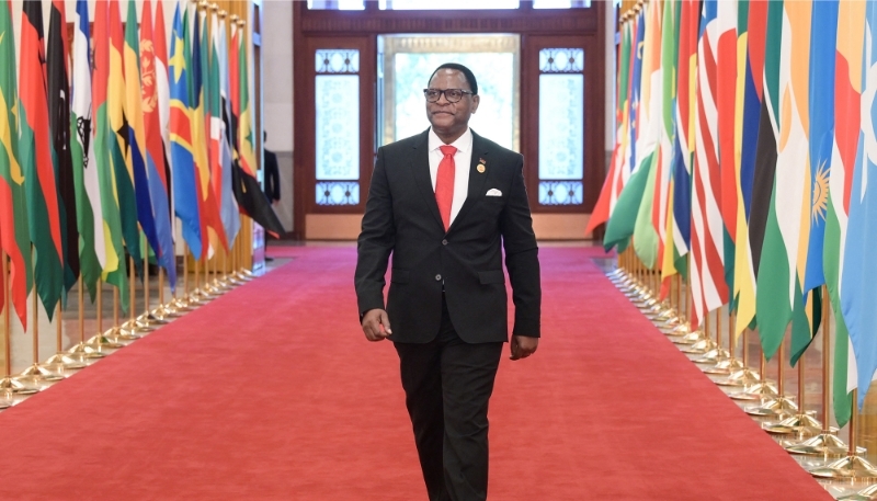 Malawian President Lazarus Chakwera at the Forum on China-Africa Cooperation (FOCAC) 2024 Summit, Beijing, 5 September 2024.