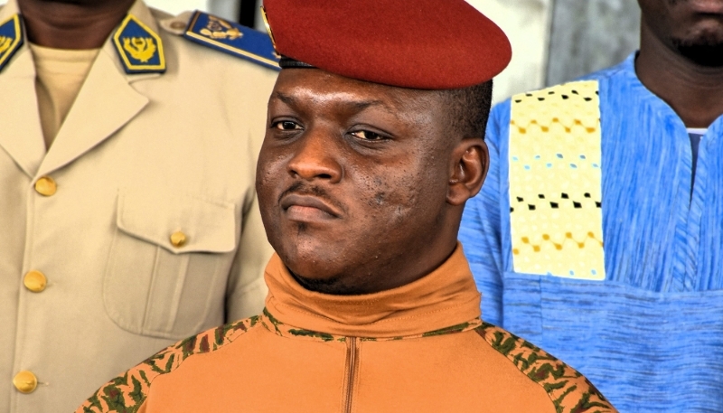 Burkinabe president Ibrahim Traoré on 25 June 2024 in Ouagadougou.